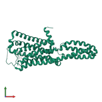 5-hydroxytryptamine receptor 1B in PDB entry 4iar, assembly 1, front view.