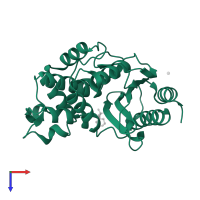 Beta-lactamase TEM in PDB entry 4ibr, assembly 1, top view.
