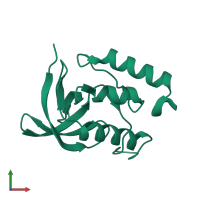 PDB entry 4id6 coloured by chain, front view.