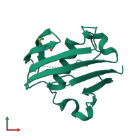 Monomeric assembly 1 of PDB entry 4idi coloured by chemically distinct molecules, front view.