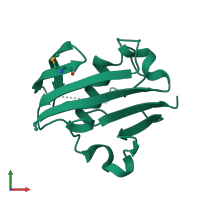 Monomeric assembly 3 of PDB entry 4idi coloured by chemically distinct molecules, front view.