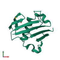 Monomeric assembly 4 of PDB entry 4idi coloured by chemically distinct molecules, front view.
