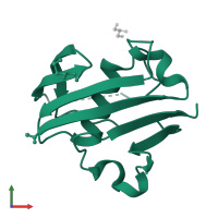Ubiquitin-related modifier 1 homolog in PDB entry 4idi, assembly 2, front view.
