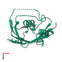 Ubiquitin-related modifier 1 homolog in PDB entry 4idi, assembly 2, top view.