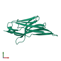 PDB entry 4idl coloured by chain, front view.