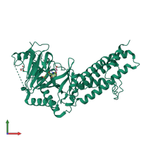 PDB entry 4ie5 coloured by chain, front view.
