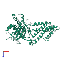 PDB entry 4ie5 coloured by chain, top view.