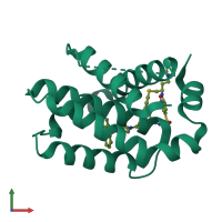 PDB entry 4ieh coloured by chain, front view.