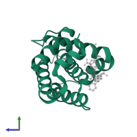 Apoptosis regulator Bcl-2 in PDB entry 4ieh, assembly 1, side view.