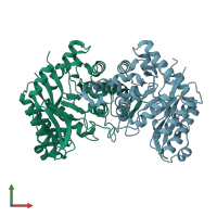 PDB entry 4ifo coloured by chain, front view.