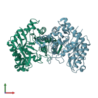 PDB entry 4ifr coloured by chain, front view.