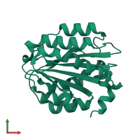 PDB entry 4ihk coloured by chain, front view.
