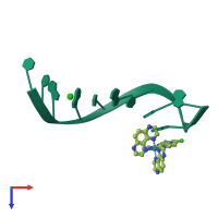 PDB entry 4iii coloured by chain, top view.