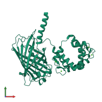 PDB entry 4ik3 coloured by chain, front view.