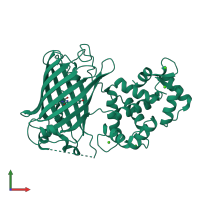 PDB entry 4ik5 coloured by chain, front view.