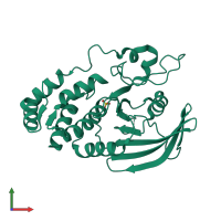 PDB entry 4ikc coloured by chain, front view.