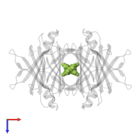 [(1Z)-5-fluoro-2-methyl-1-{4-[methylsulfinyl]benzylidene}-1H-inden-3-yl]acetic acid in PDB entry 4ikj, assembly 1, top view.