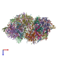 PDB entry 4il6 coloured by chain, top view.