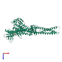 PDB entry 4im2 coloured by chain, top view.