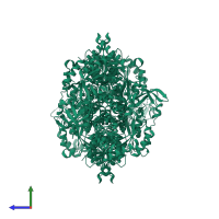 Pyruvate kinase PKLR in PDB entry 4ima, assembly 1, side view.