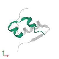 Insulin A chain in PDB entry 4ins, assembly 1, front view.