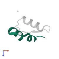 Insulin A chain in PDB entry 4ins, assembly 1, top view.