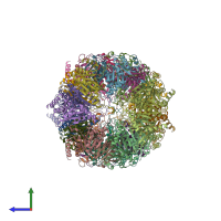 PDB entry 4inu coloured by chain, side view.