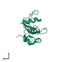 PDB entry 4ioh coloured by chain, side view.