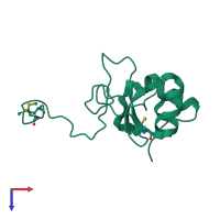 PDB entry 4ioh coloured by chain, top view.