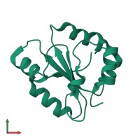 PDB entry 4ip1 coloured by chain, front view.
