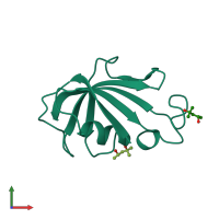PDB entry 4ipx coloured by chain, front view.