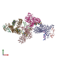 PDB entry 4iqj coloured by chain, front view.