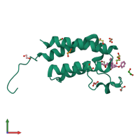 PDB entry 4ir5 coloured by chain, front view.