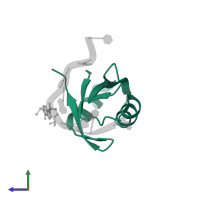 TAR DNA-binding protein 43 in PDB entry 4iuf, assembly 1, side view.