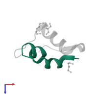 Insulin A chain in PDB entry 4iuz, assembly 1, top view.