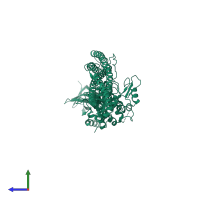 Serine/threonine-protein kinase TBK1 in PDB entry 4iwq, assembly 2, side view.