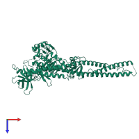 Serine/threonine-protein kinase TBK1 in PDB entry 4iwq, assembly 2, top view.