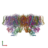 PDB entry 4ixr coloured by chain, front view.