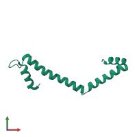 PDB entry 4iyl coloured by chain, front view.