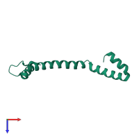 PDB entry 4iyl coloured by chain, top view.