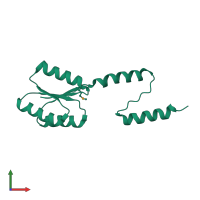 PDB entry 4j29 coloured by chain, front view.