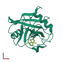 PDB entry 4j5c coloured by chain, front view.