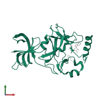 Histone-lysine N-methyltransferase SETD7 in PDB entry 4j7f, assembly 1, front view.
