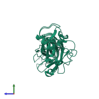 Histone-lysine N-methyltransferase SETD7 in PDB entry 4j7f, assembly 1, side view.