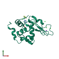 PDB entry 4j7v coloured by chain, front view.
