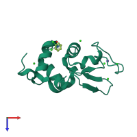 PDB entry 4j7v coloured by chain, top view.