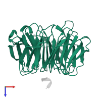 Coatomer subunit beta' in PDB entry 4j86, assembly 1, top view.