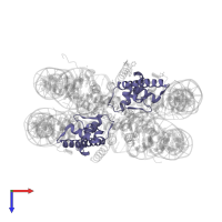 Histone H2A type 1 in PDB entry 4j8u, assembly 1, top view.