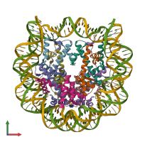 PDB entry 4j8v coloured by chain, front view.