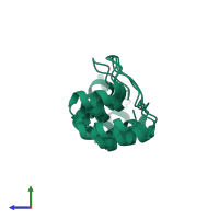PDB entry 4j8y coloured by chain, side view.